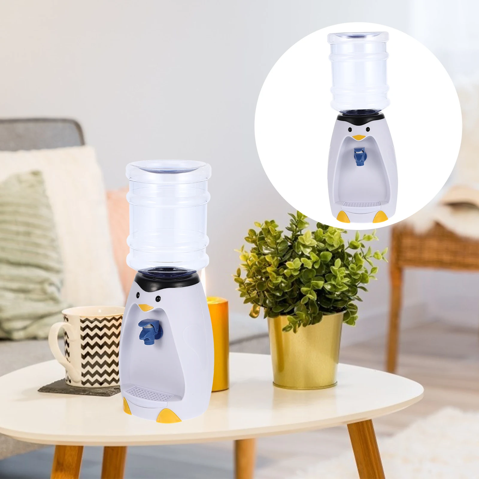 

1pc Cartoon Water Dispenser 2000ml Mini Drink Machine Kawaii Portable Compact Kitchen Facility No Needed
