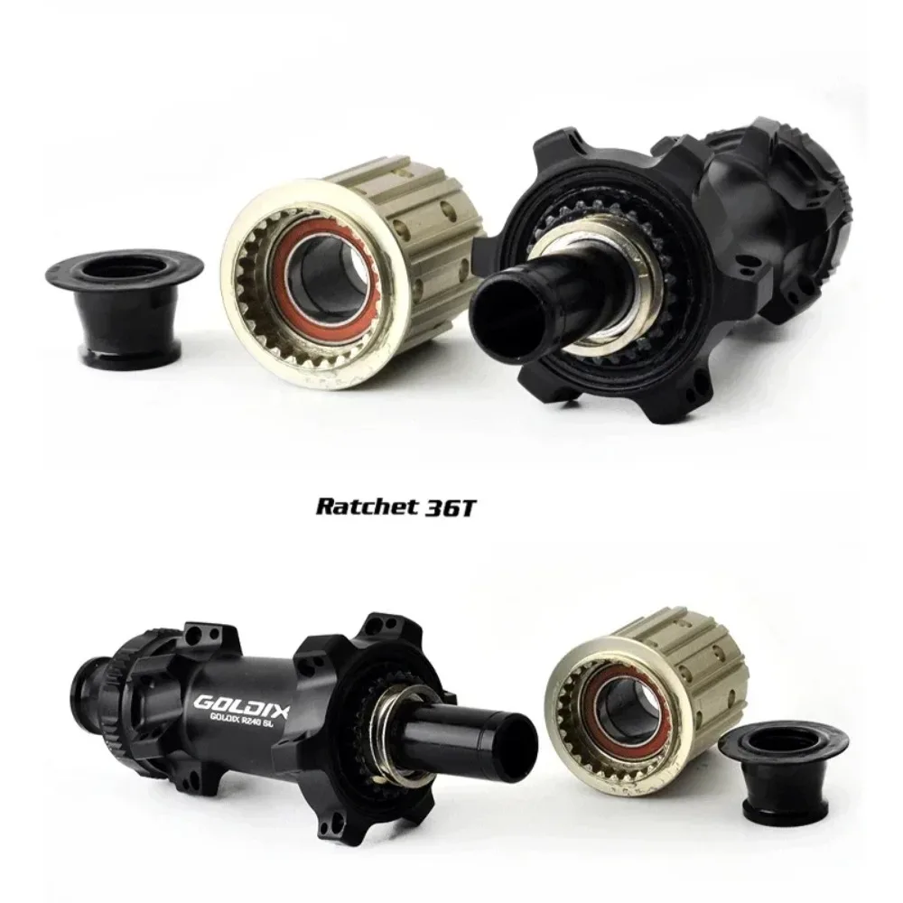 GOLDIX R240SL Road bicycle hub central locking disc 24 hole ratchet 36T straight pull gravel bicycle hub for 11 speed 12 speed