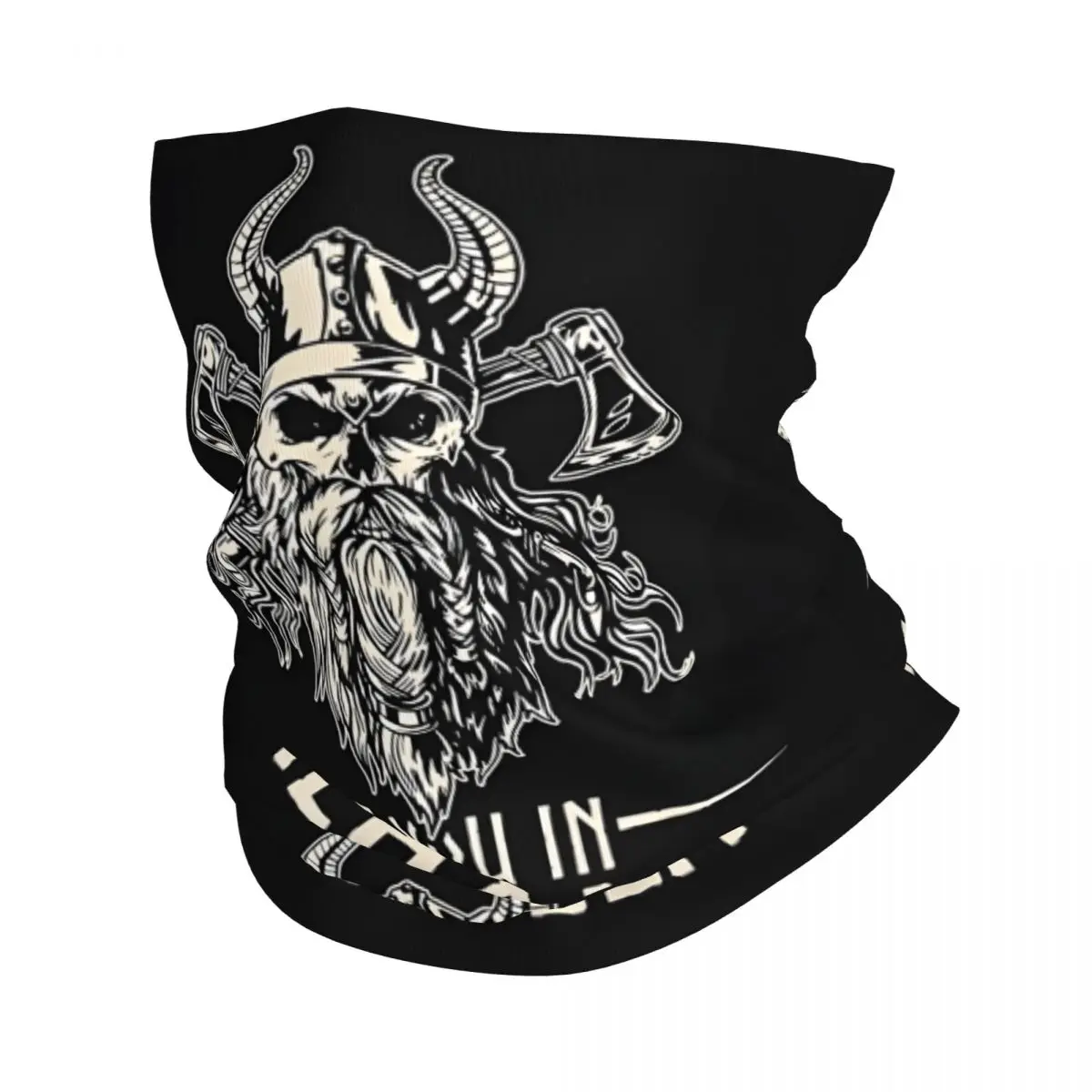 Viking See You In Valhalla Scarf Neckerchief Neck Face Mask Polyester