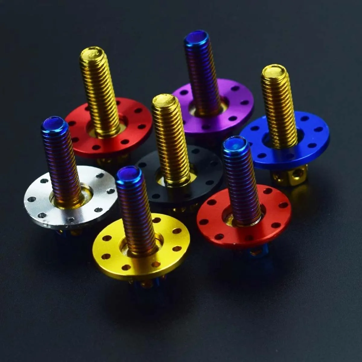 Electric Vehicle Modification Mudguard With Titanium Burned Screws, 304 Stainless Steel Colored Screws, m6 Hexagonal Flange Cap