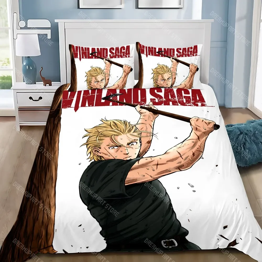 

Anime Duvet Pillowcase Bedding Set Adult Boy V-Vinland S-Saga Girl Bedroom Decoration Children Gift Single Double Large Size
