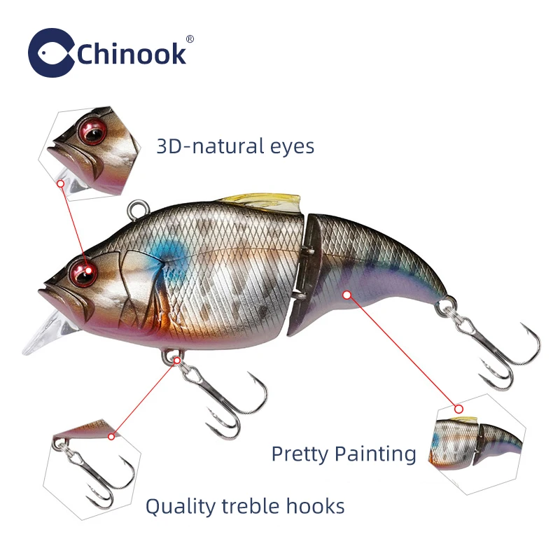 شينوك العائمة سويمبيتس 71 ملم 9.7 جرام البقاء ورعشة الاهتزاز أسماك كرانكبيت WobblersGlidebait بايك باس الاهتزاز-X VATALION #3