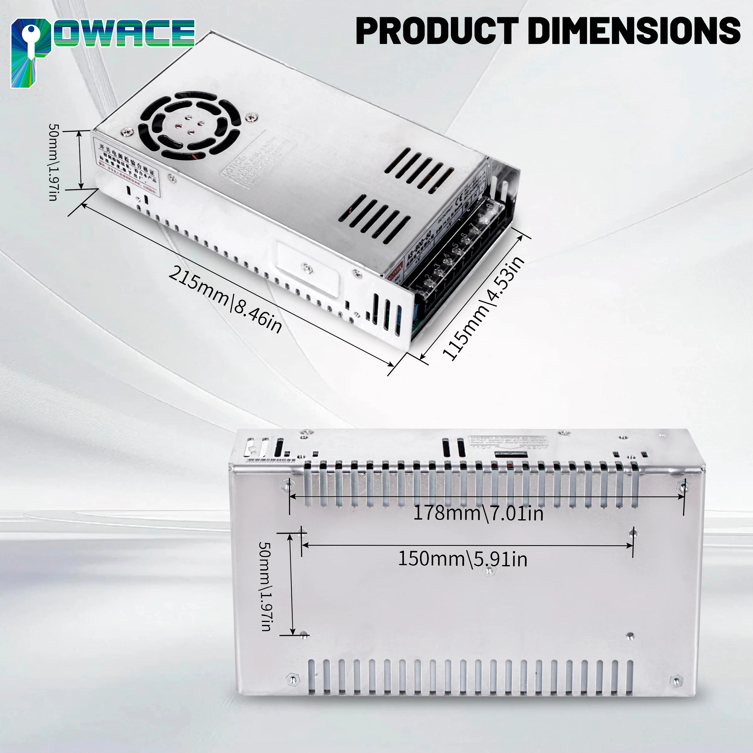 800W AS-800 CNC Part DC Switching Power Supply Transformer AC to DC Driver 12V 15V 24V 36V 48V 60V 72V 80V 110V 220V 150V