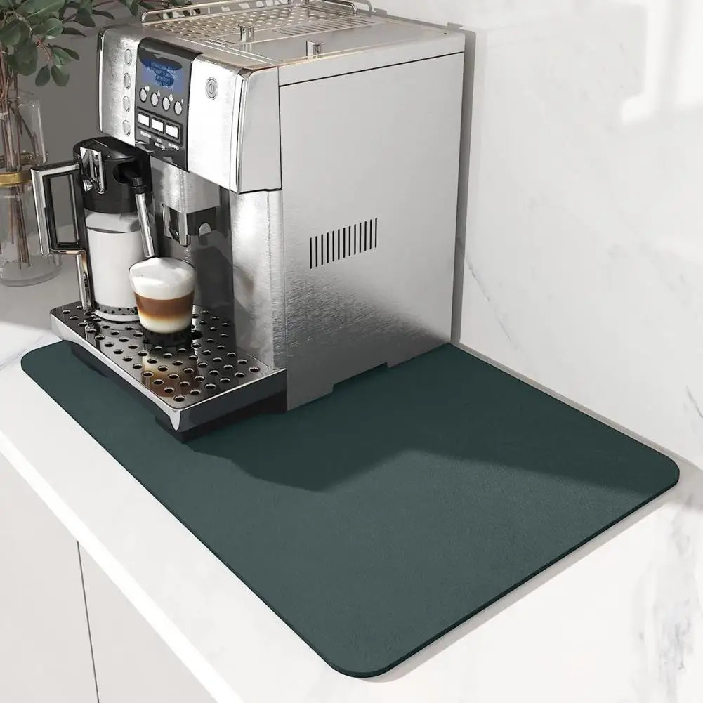 50*40cm Dish Drying Mat Super Absorbent Drying Mat Non-Slip Design Extra-Large Countertop Protector Mat Kitchen Bar Accessories
