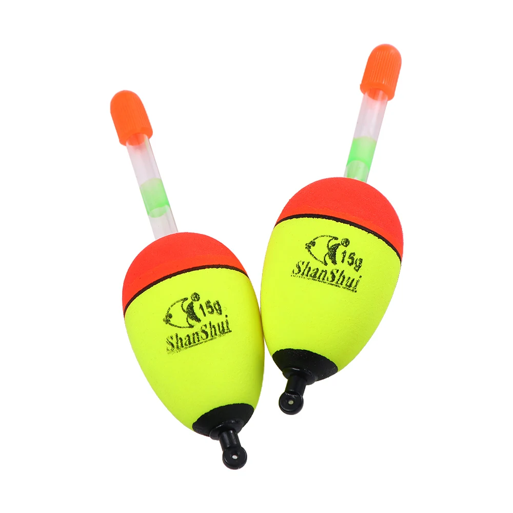 

2Pcs Accessories Rock Fishing Buoyancy Luminous Sea Fishing Fishing Float Foam Float Fishing Bobber Float Light Stick