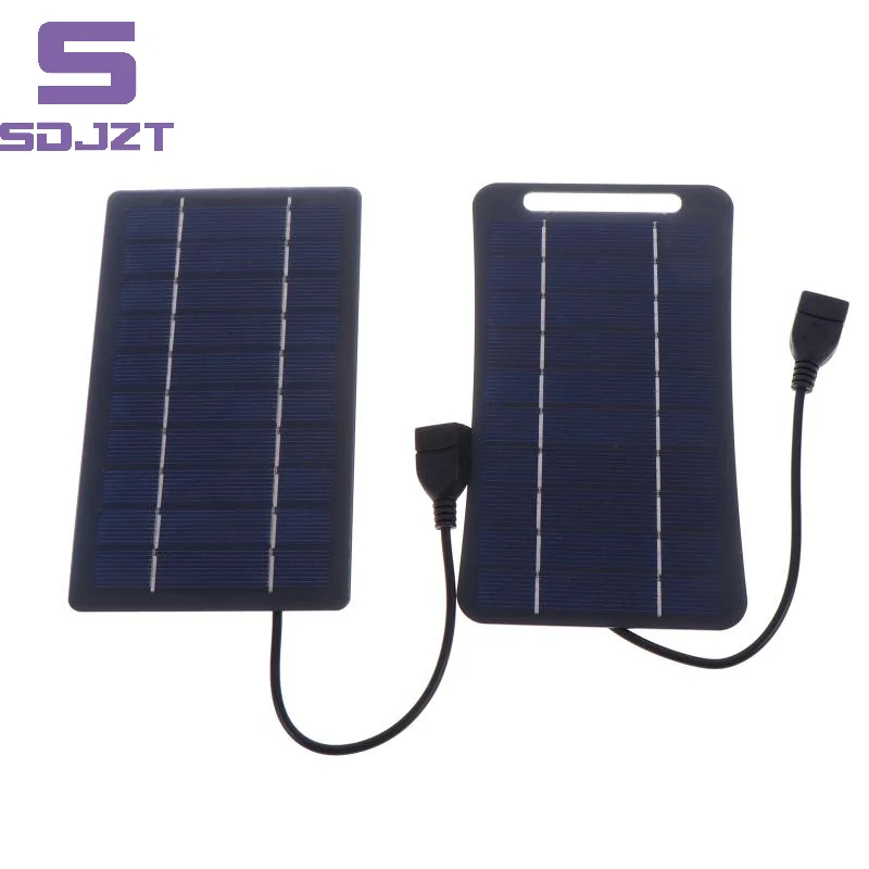 New Sale 2W Solar Charger Portable W/USB-C Fast Charging For Phone Power Banks Camping Hiking Emergency Power Supply