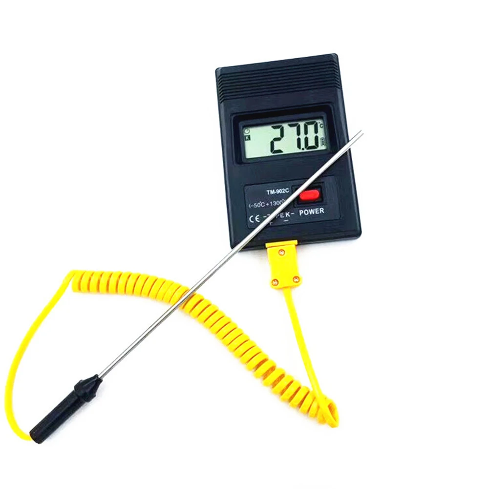 Lightweight LCD Digital Thermometer with 300MM Probe Designed for TM920C Fast Measurement and User Friendly Interface