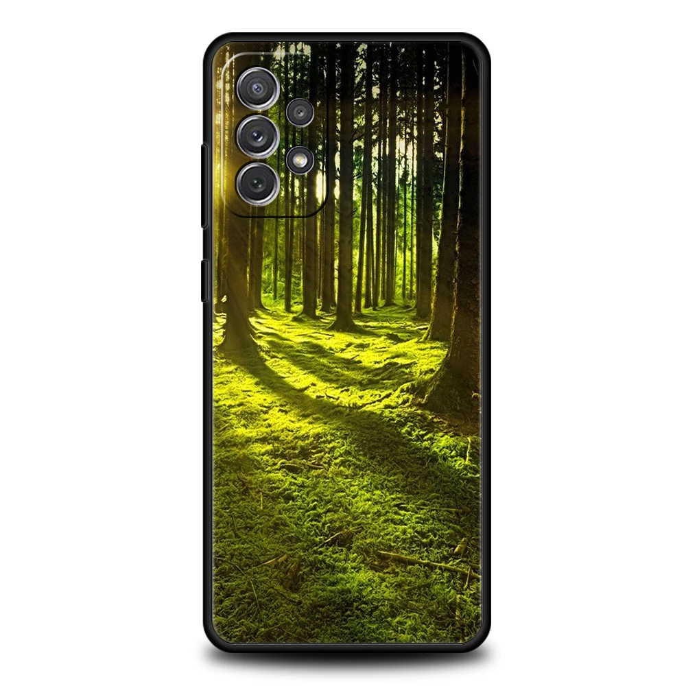 Trees And Nature Silicone Case For Samsung Galaxy A32 A52 A14 A13 A22 A72 A51 A71 A41 A11 A31 A21S 5G Luxury Phone Cover Shell