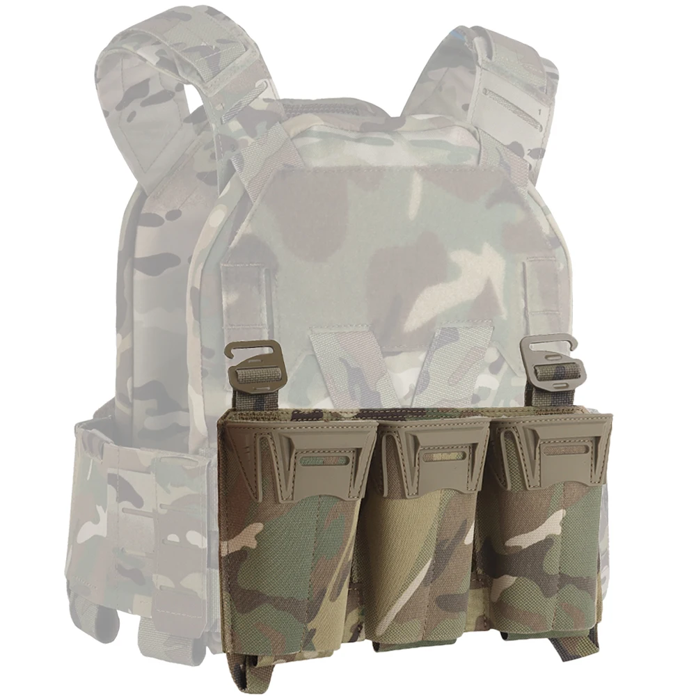 

Multi-Caliber Triple Mag Pouch Agilit Style 5.56/9mm Long Magazine Pouches for K19/KZ/Sub-Zero/LV119/FCPC V5 Plate Carrier Gear