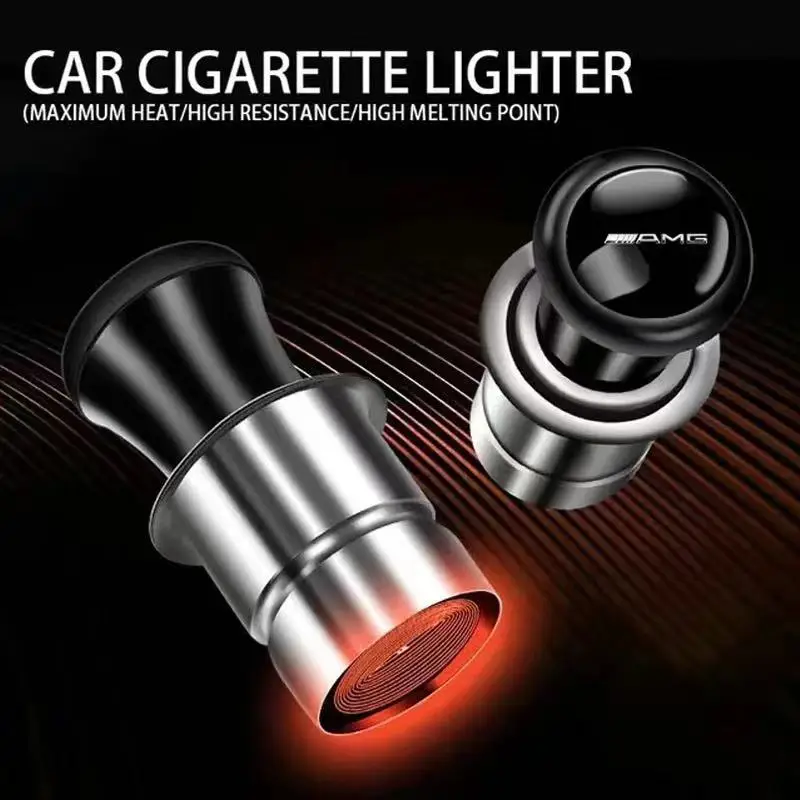 12V Metal Car Windproof Portable flameless Cigarette Lighter For Mercedess Benz AMG W202 W203 W204 W205 W210 W211 W212 W213 W177