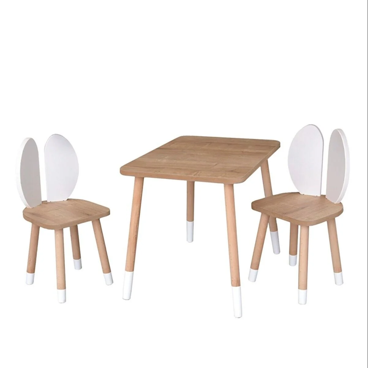 Children Furniture Study Table And Chair Suit Natural Wood Montessori Activity  Orthopedic Special Design Antiallergic