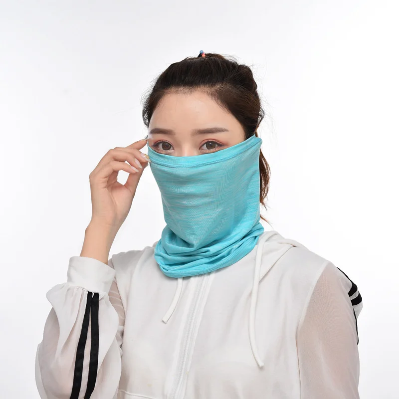 Ice Silk Sun Protection Head Neck Gaiter Breathable Face and Neck Cover for Summer Outdoor Cycling