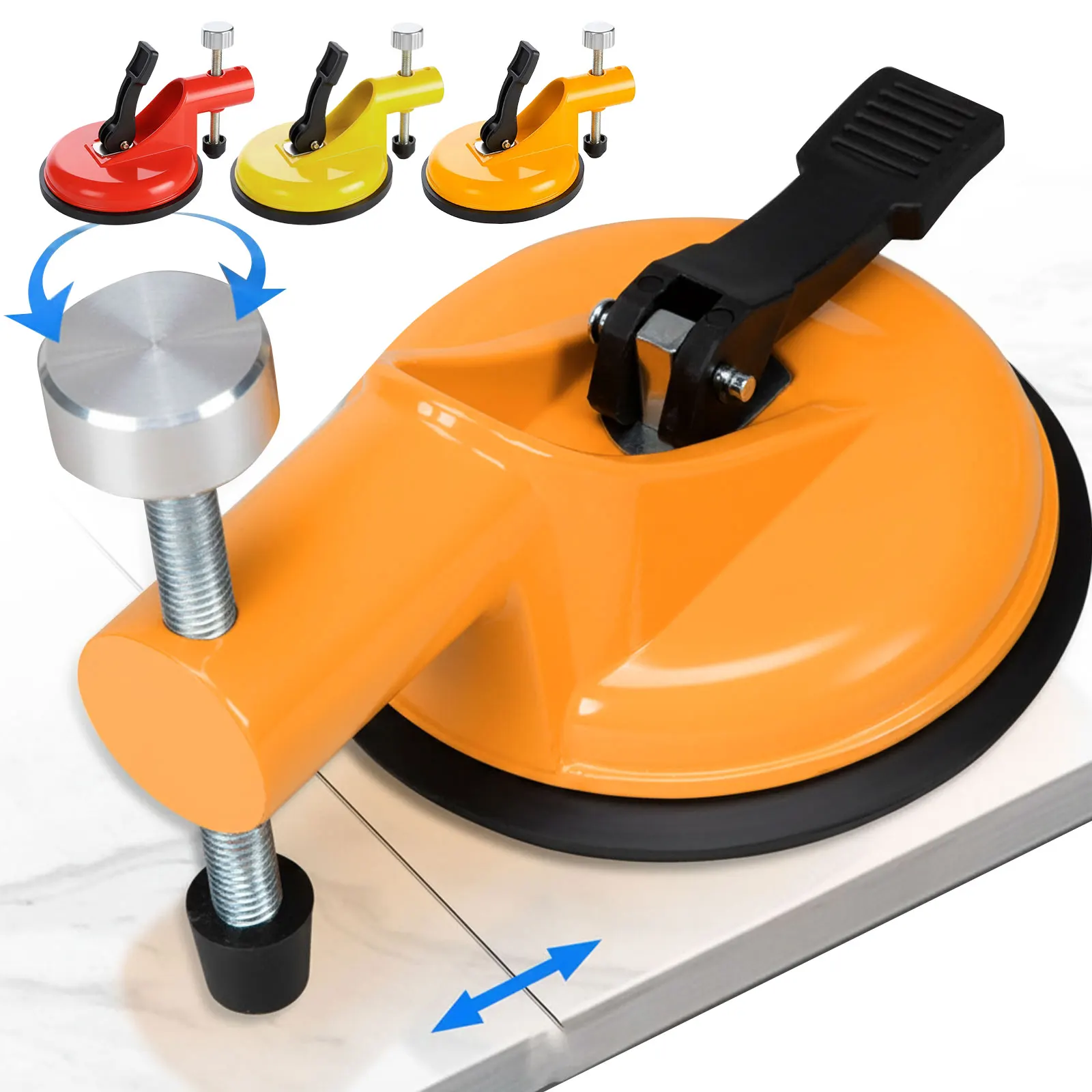 

17cm Adjustable Height Setter Professional Countertop Seam Leveling Alignment Clamp Tool Rubber Suction Cup Floor Gap Fixer Tool