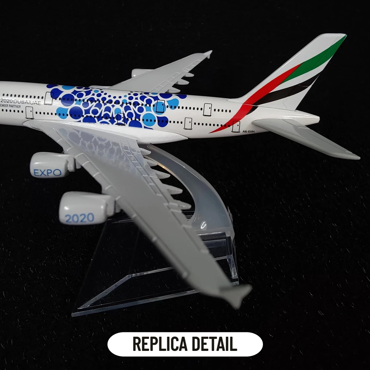 Scale 1:400 Metal Diecast Plane Model FLY EMIRATES A380 EXPO Airlines Replica 16cm Boeing Airbus Aircraft Aviation Miniature Toy