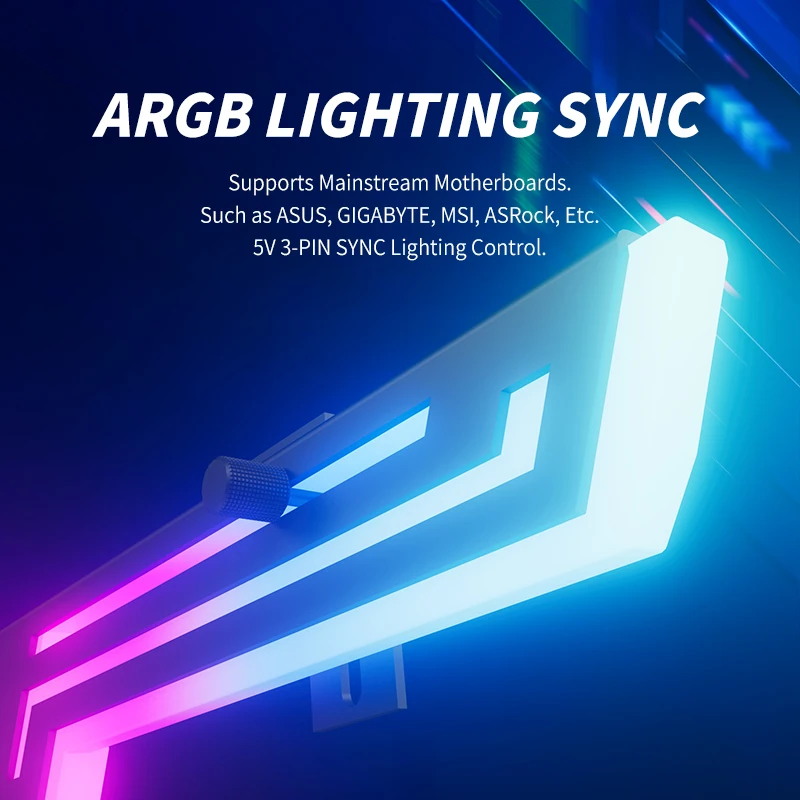 Power Train Z-X6 Graphics Card Bracket Temperature Display 5V 3PIN ARGB AURA SYNC Graphics Card VGA Holder Height Adjustable