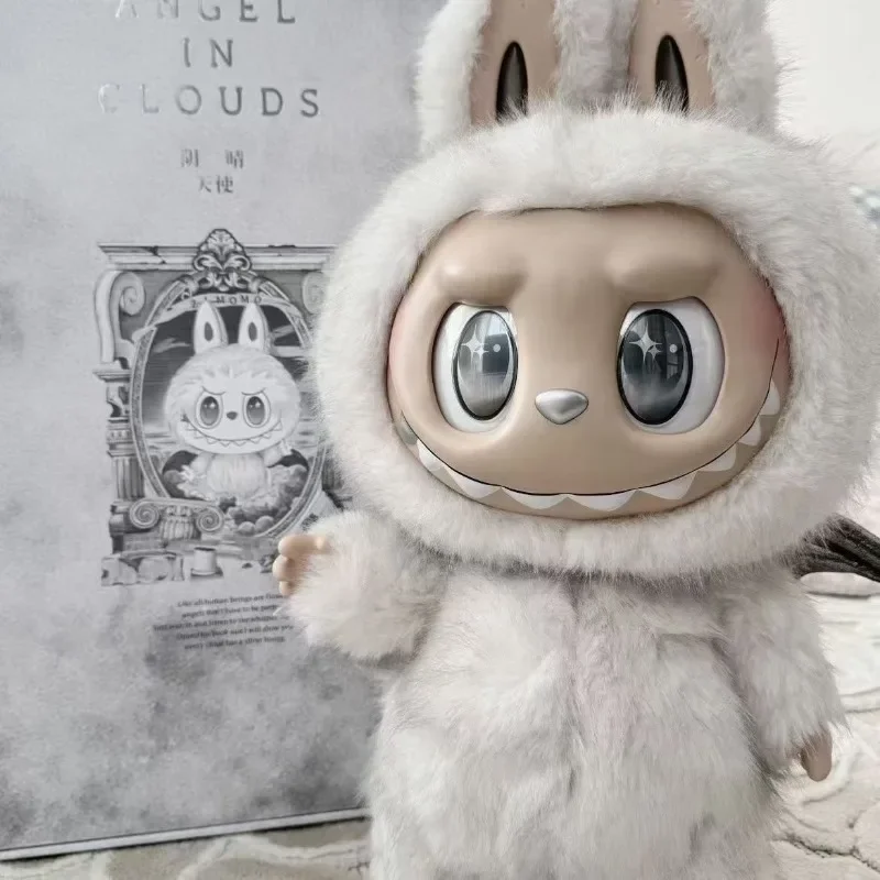

Labubu Cute Cartoon Vinyl Figure Model Creative Kawaii Animation Character Angel Doll Pendant Accessories Desktop Ornament Gift