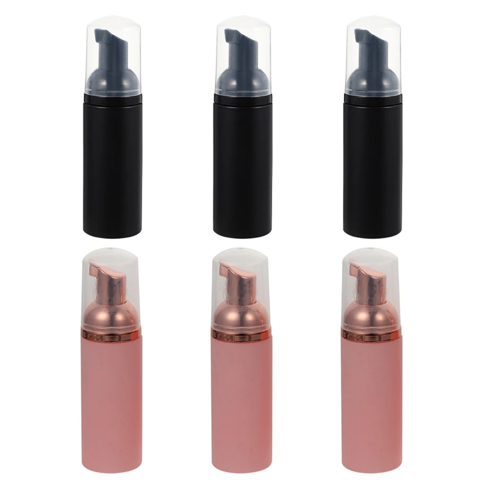 

6 Pcs Frosted Foaming Bottles Shampoo Hand Soap Travel Goods Reusable Portable Refillable Plastic Containers Stylish Practical