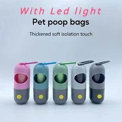 Led Light Dog Poop Bags Dispenser Degradable Waste Bag Outdoor Portable Pet Trash Bags Dog Cat Cleaning Supplies Accessories