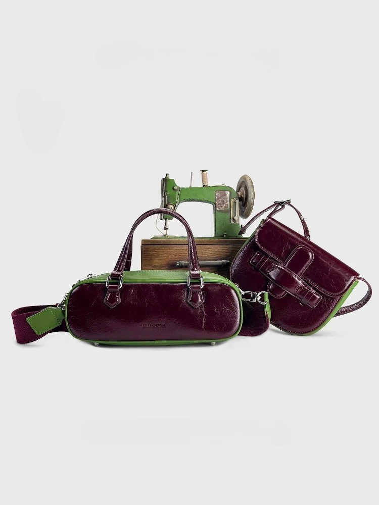 

Vintage Boston Saddle Bag with One Shoulder Crossbody