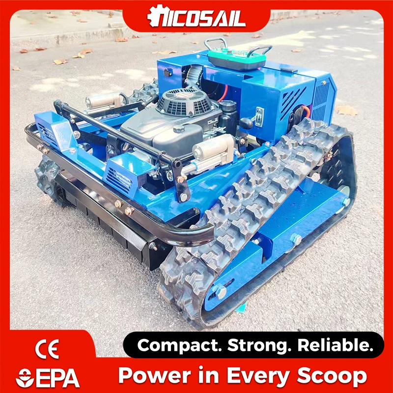 

CE Certified Customizable QL600 Remote Control Lawn Mower 45° Slope Crawler Drive 500mm Cutting Width