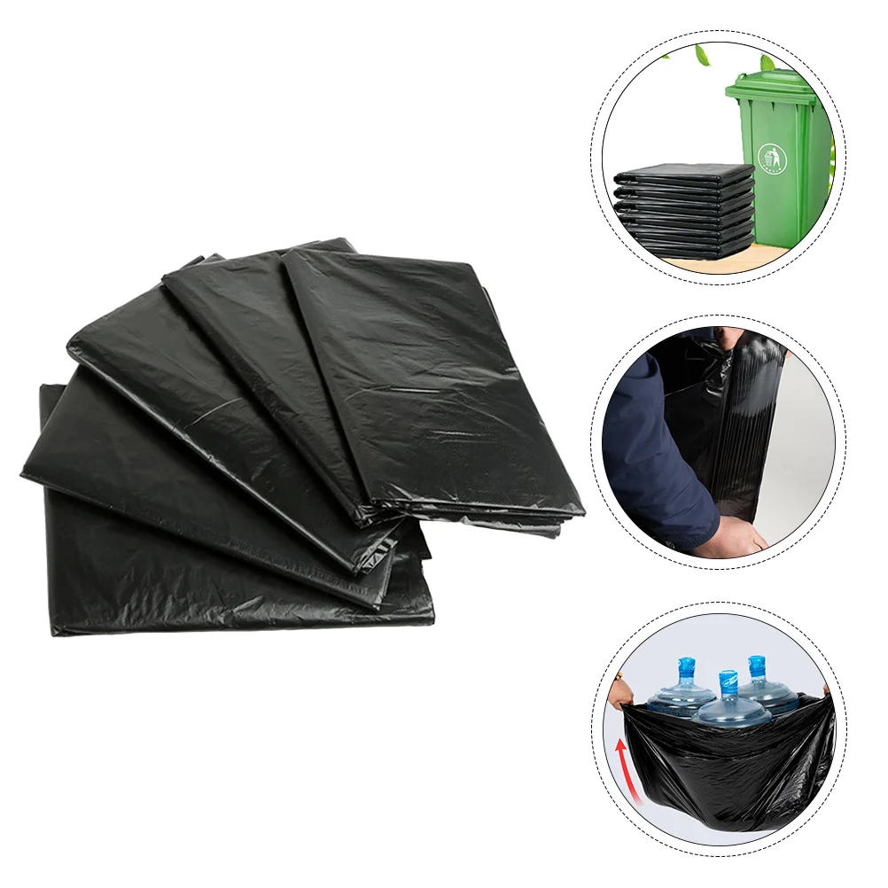 50 Pcs Trash Bags Disposable Garbage Big Medical Wast Disposal Waste Litter Black