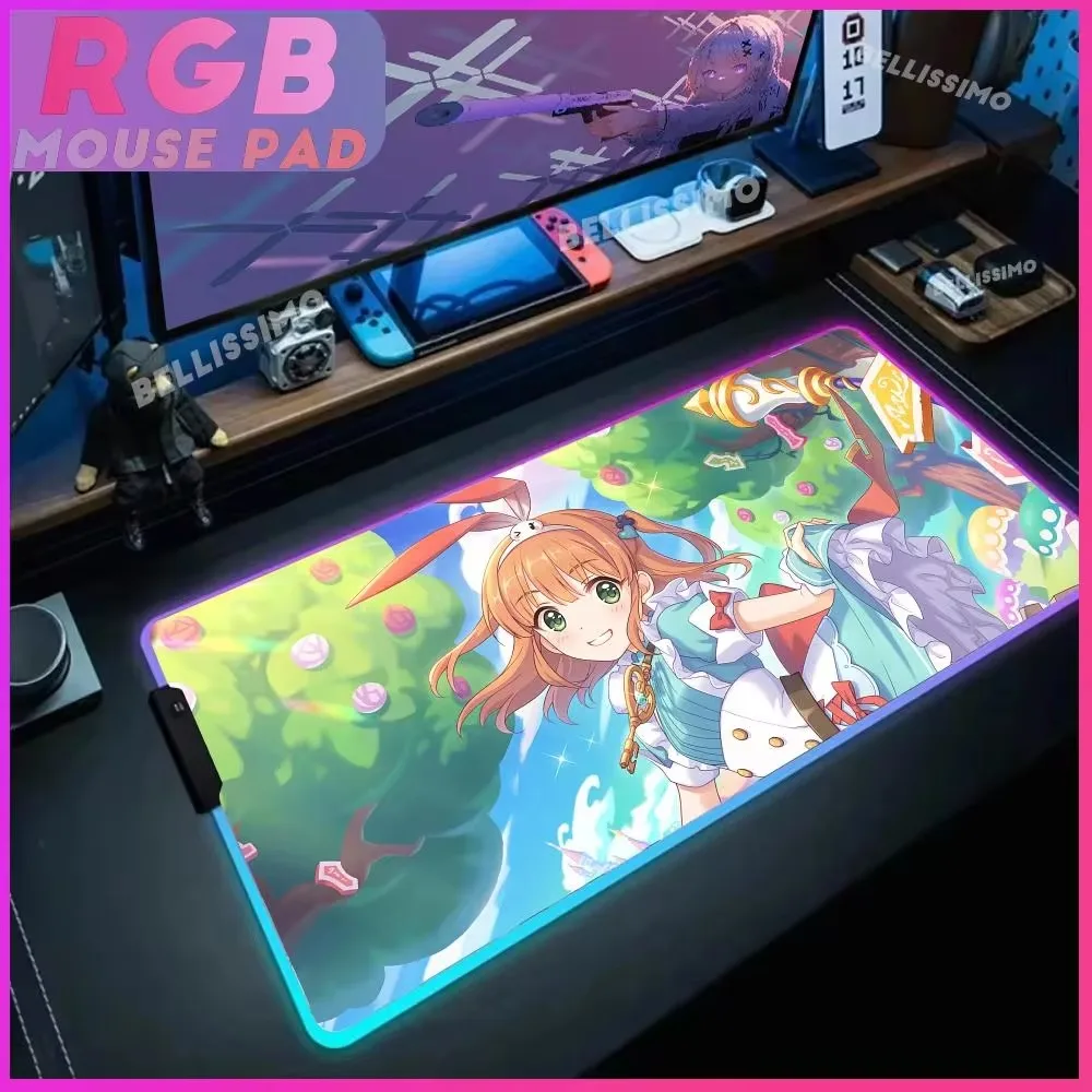 

P_princess C_connect R_reDive Mouse Pad RGB Desk Accessories Gaming Mouse Pad Mousepad Large Cool Mause Pad Keyboard Desk Game