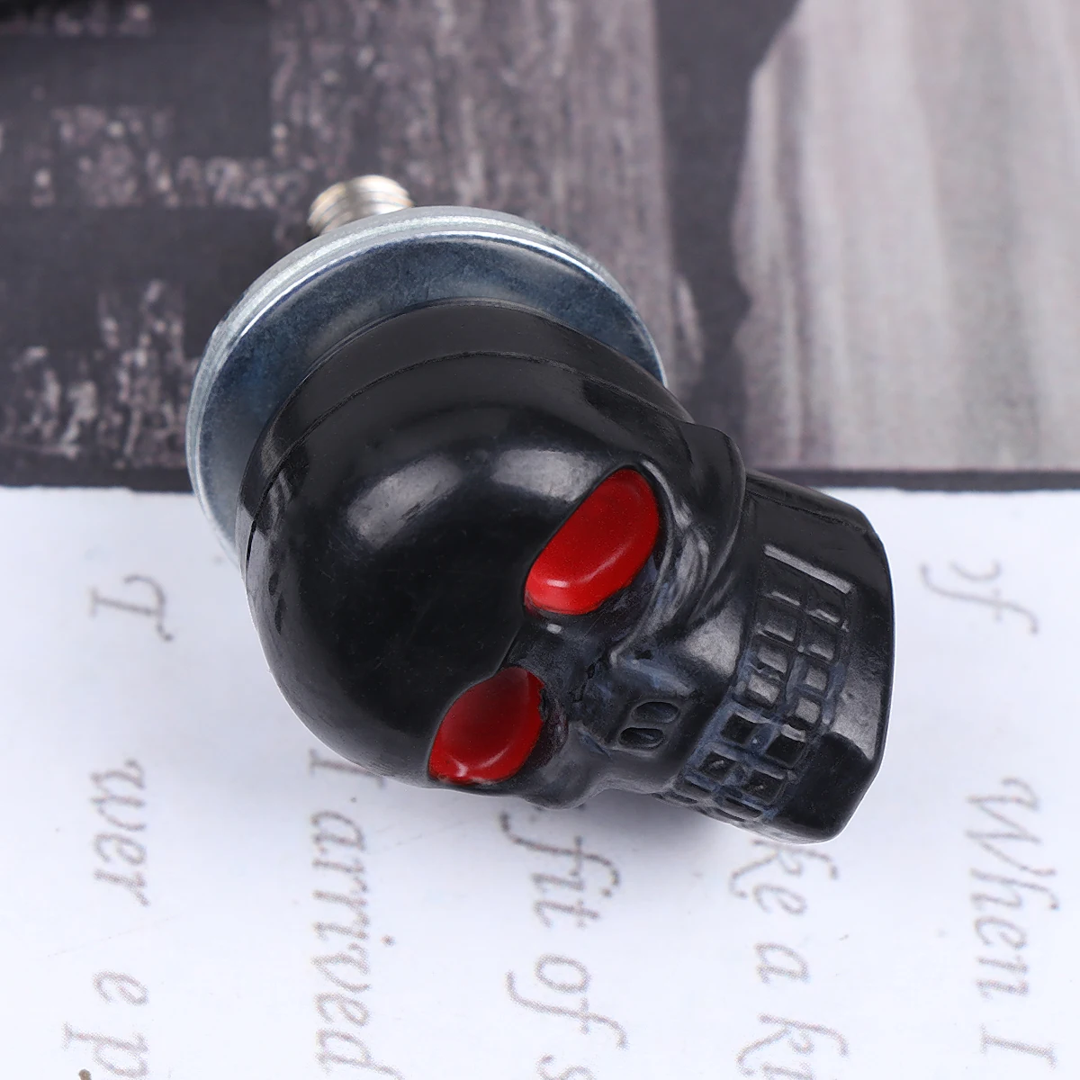 

6pcs Skull Head Screws Sturdy Motorcycle Refitting Accessories Smooth Compact Decorative Motorbike License Plate Screws
