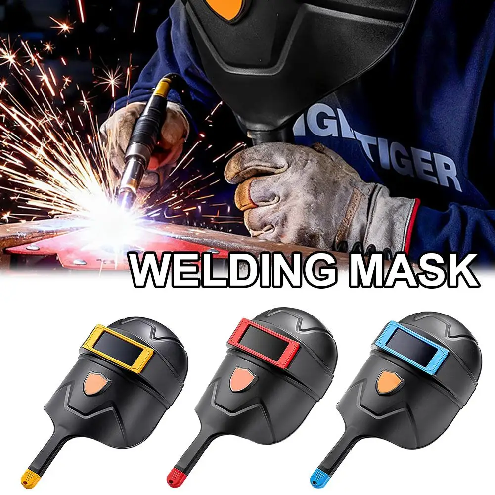ハンドヘルド溶接ヘルメット、眼鏡付き溶接マスク、研削用の目の保護、高溶接作業温度対応
