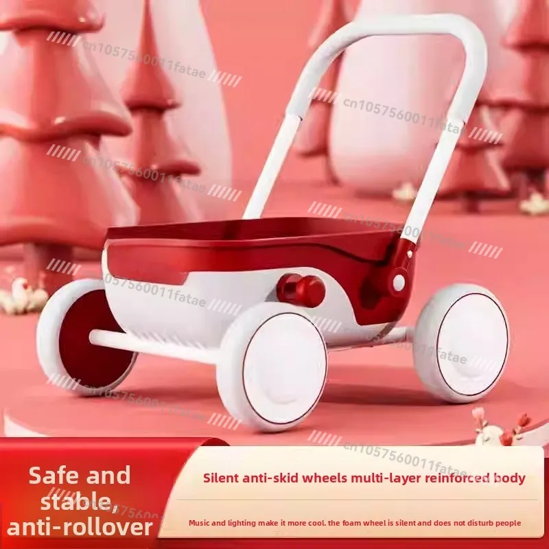 Baby Walker Stroller Multi-functional 1-2 Year Old Baby First Birthday Gift To Help Walk Toddler Toy Car