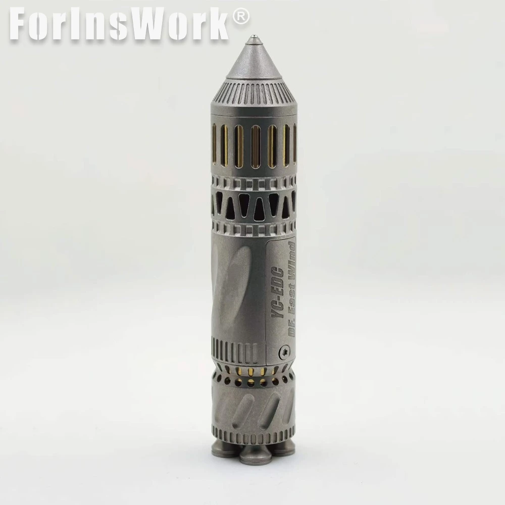 Stand-iN EDC East Wind Titanium Main Body With Tungsten Steel Bead Striker & Brass Accessories Multi-functional EDC Fidget Toy
