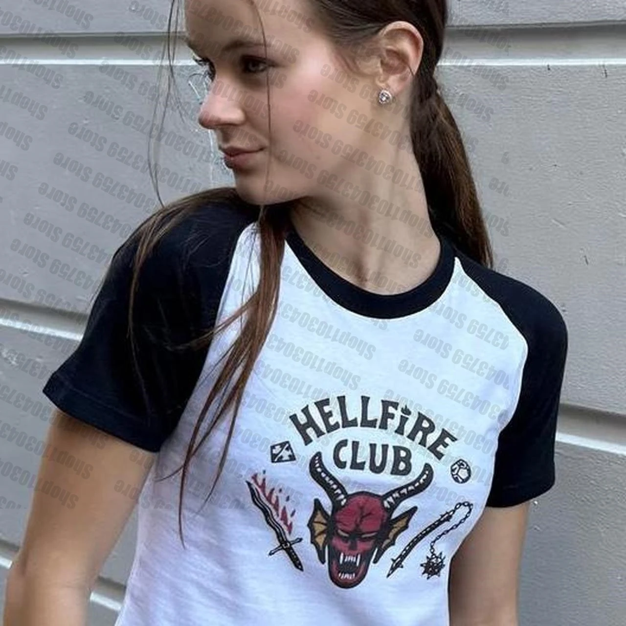 Short Sleeve Skinny Crop Top, Girl Short Top, Emo, Summer TeeVintage Women's Grunge T-Shirt, Y2k Clothing, Aesthetic Crop Top image 5