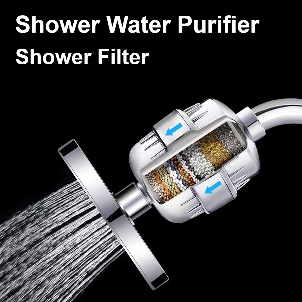 

20 Layers Filtration 20 Stages Shower Water Filter Remove Chlorine Heavy Metals Filtered Showers Head Soften for Hard Water