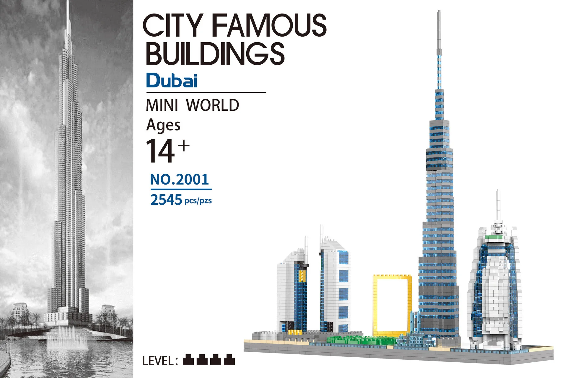 Creative Dubai United Arab Emirates Skyline Architecture Micro Diamond Block UAE Landmark Building Bricks Construction Toy