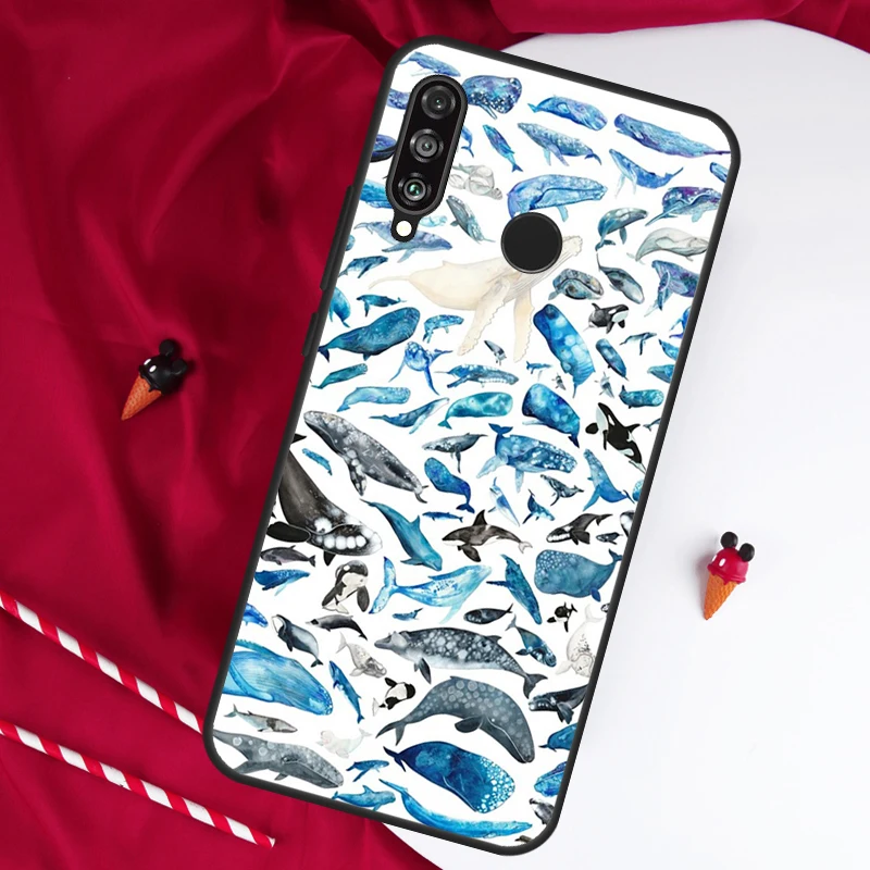 لطيف الأزرق القاتل الحوت لهواوي نوفا 5T 9 10 SE 7i 8i 11i 12i Y73 Y90 Y70 Y72 Y61 Y91 Y60 P20 P40 P30 لايت