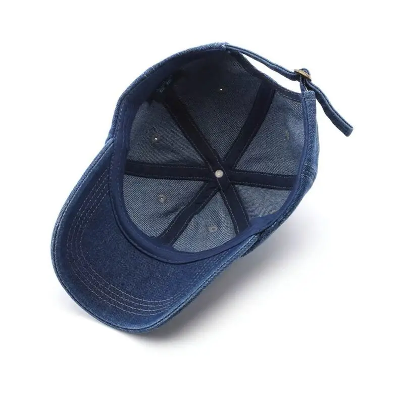 Denim hat summer light version solid color casual baseball hats female Korean version versatile corner eaves sun hat male