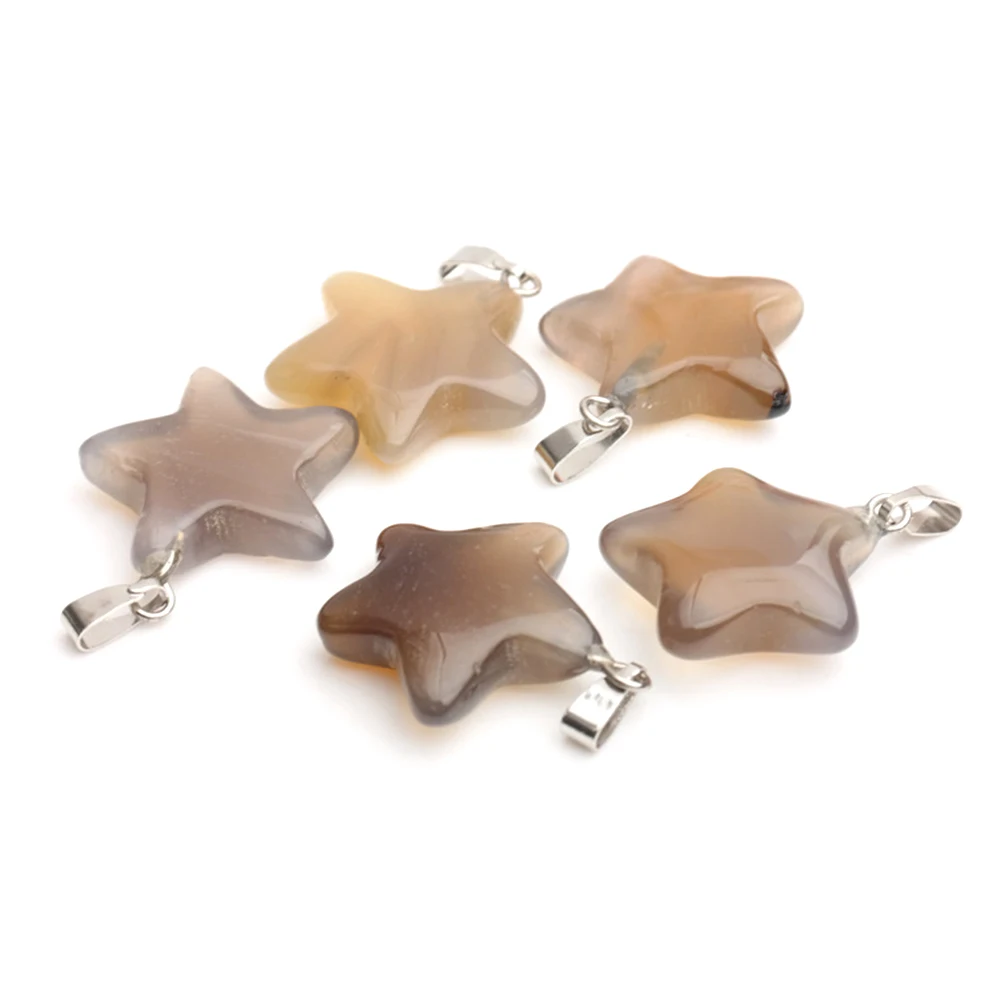 

20 Pcs Shape Necklace Pendant for Jewelry Crystal Pendants For Necklace Lucky Agate Crystal DIY Charm Bracelet Dangle