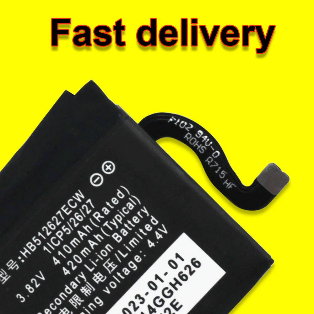 NEW HB512627ECW 420mAh Battery For HUAWEI Watch 2 LEO-B09 SmartWatch High Quality With Tracking Number