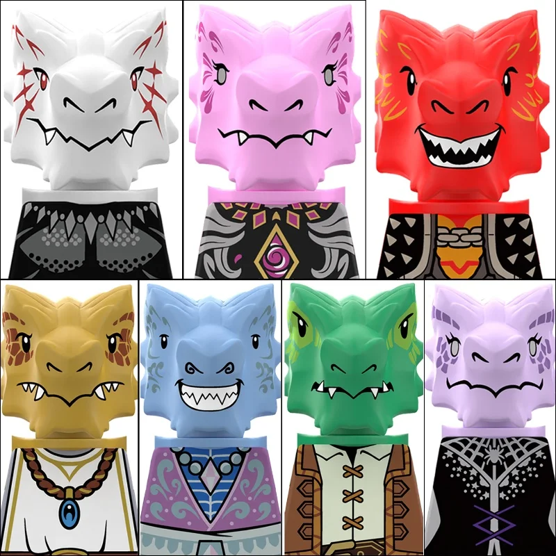 MOC أنيمي ألعاب الكرتون لعبة الطوب الدمى التنين الوليد القرون الوسطى التنين فرسان الجنود ووريورز اللبنات لعب الاطفال