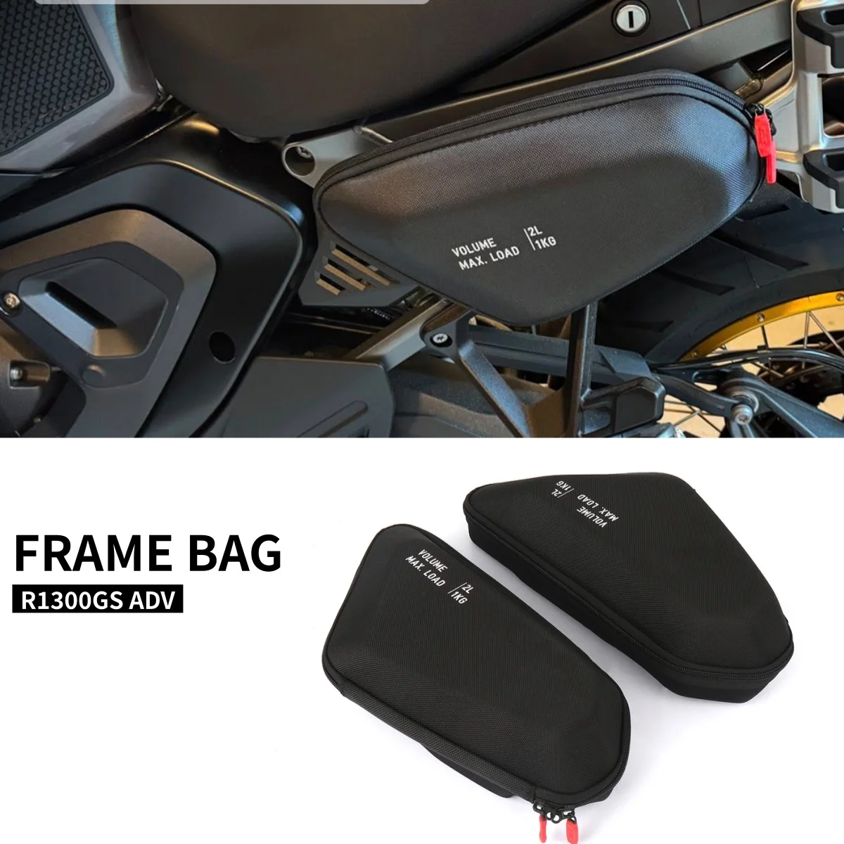 

2024 2025 Для мотоциклов BMW R1300GS Adventure R 1300 GSA R1300 GS ADV: Водонепроницаемые боковые сумки-органайзеры на раму для инструментов и хранения