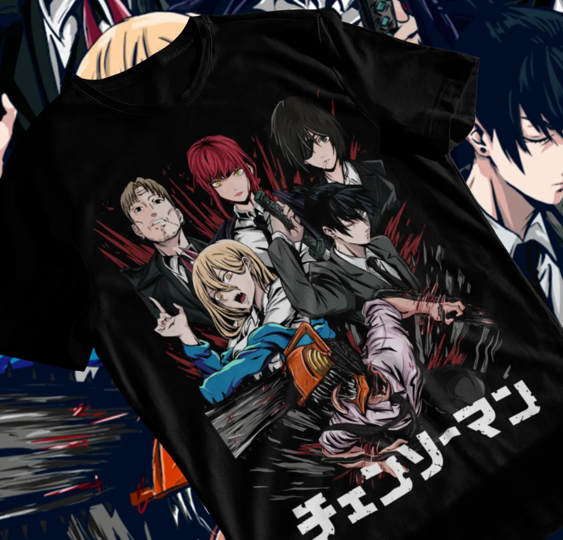 Chainsaw Man T-Shirt Anime CSM Denji Power Makima Aki Kon Soft Tee All Sizes