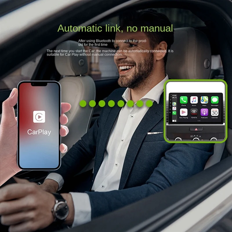 ZIZI Wireless Carplay Android Adapter Android Auto Car Adapter 2-In-1 Wireless Adapter Convert Wired To Carplay Wireless Box