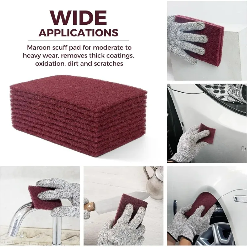 

Горячая распродажа: Набор из 3/5 шт. красных абразивных губок для промышленной обработки, финишные абразивные подушечки для удаления загрязнений (аналог Scotch-Brite)