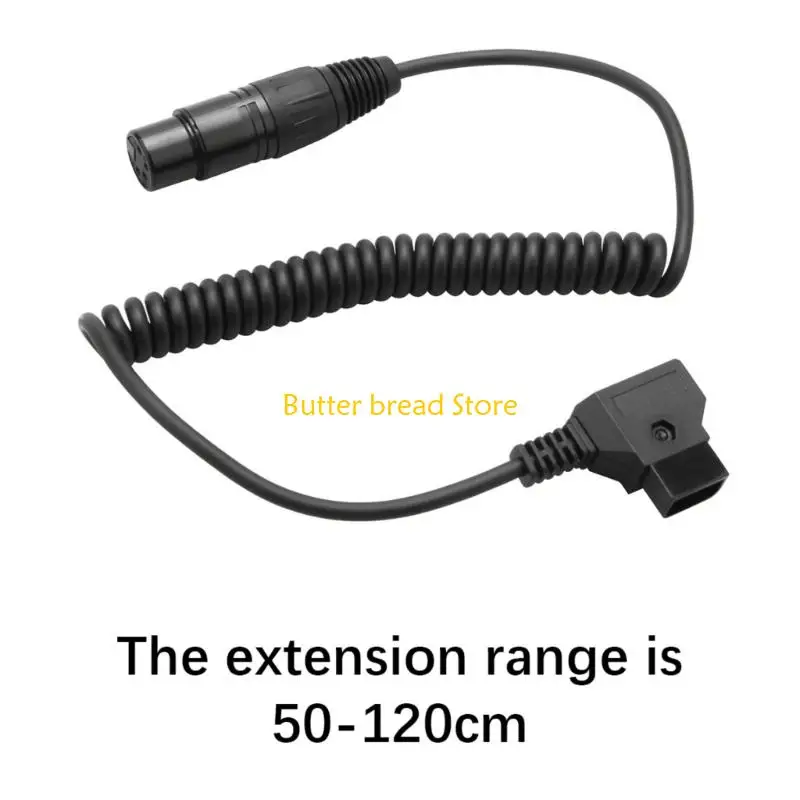 W89C 4 Pin XLR to D Tap Power Converter Cable Line Line لمعدات فيديو ستيريو احترافية، بطارية الكاميرا D Tap Charging #6