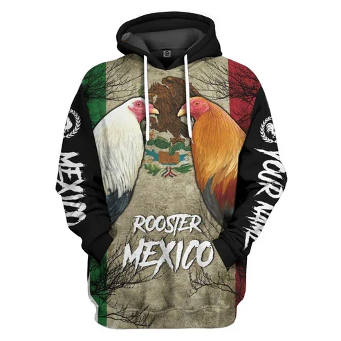 شعبية ثلاثية الأبعاد طباعة الديك هوديس للرجال الديك الجرافيك المتضخم البلوفرات عادية كم طويل قمصان سويت شيرت بقلنسوة رجل الشارع الشهير #6