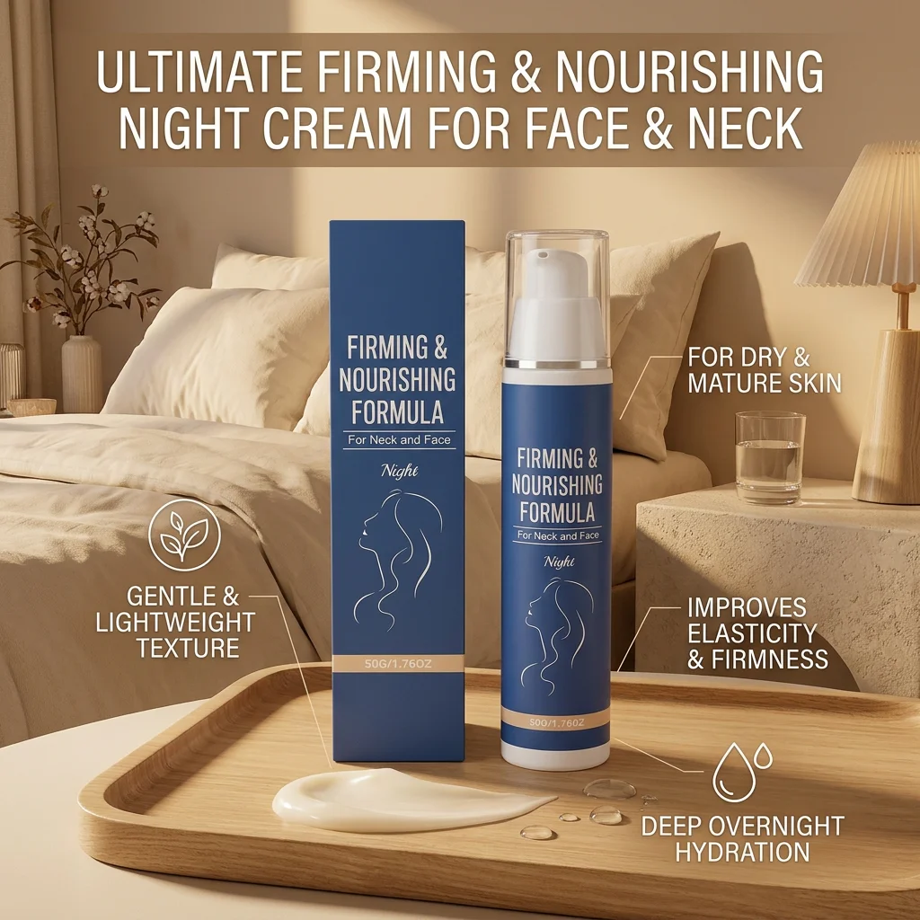 Firming Night Face Cream Smooth Fine Line & Neck Wrinkle Soften Skin Texture Soothe Discomfort Lightweight Hydrating Neck Lotion
