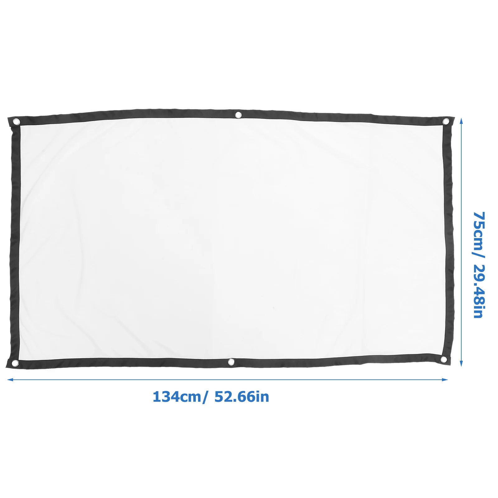 1Set Projector Screen Portable Foldable 70 Inch Polyester Material Anti-Crease Opaque Back High Definition Indoor Outdoor
