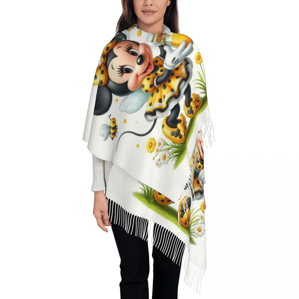 

Custom Printed Mickey Mouse Scarf Women Men Winter Fall Warm Scarves Shawl Wrap