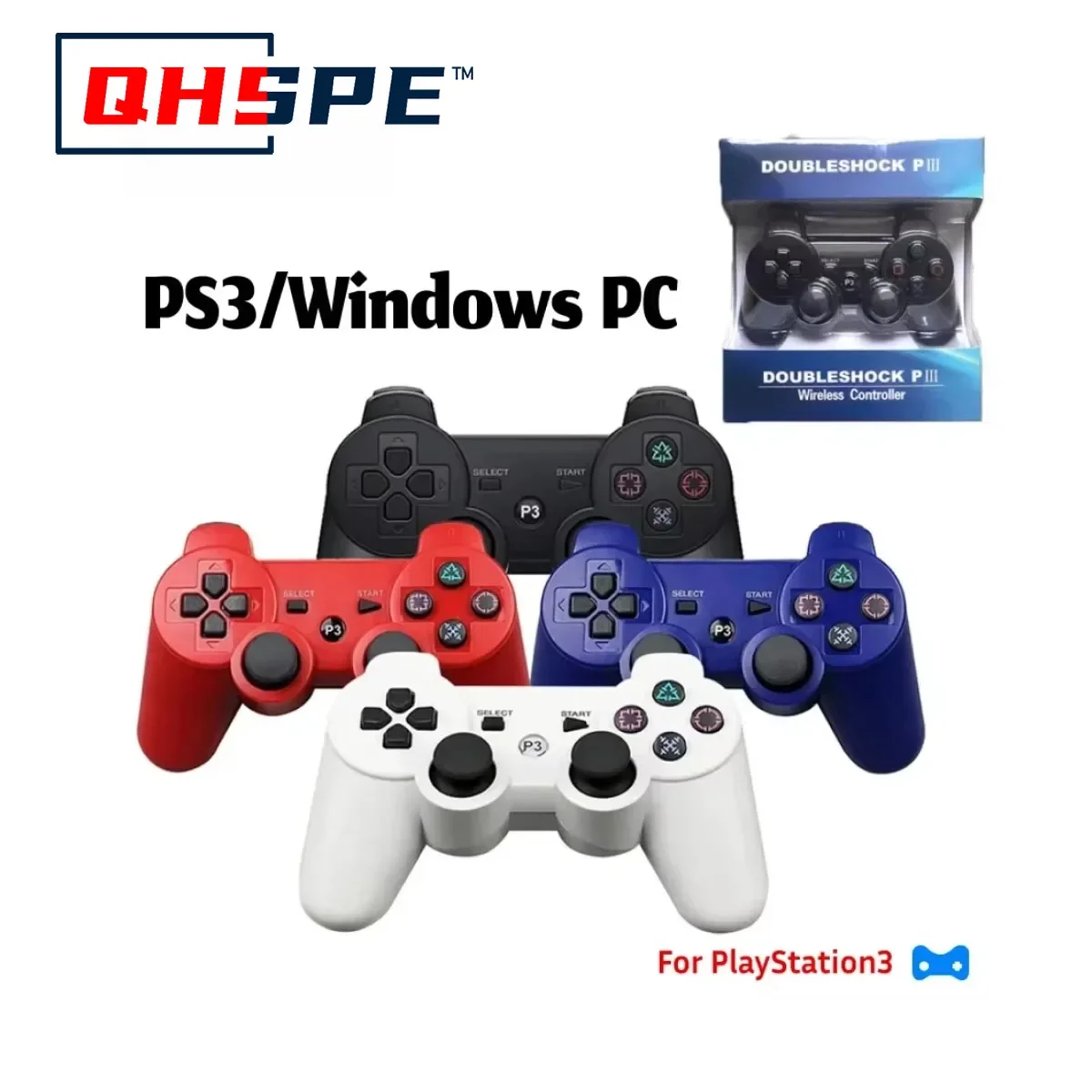 لوحة ألعاب لاسلكية PS3 | وظيفة الاهتزاز | وحدة تحكم بلوتوث |   مادة ABS لحماية البيئة |   تصميم زر ندفة الثلج