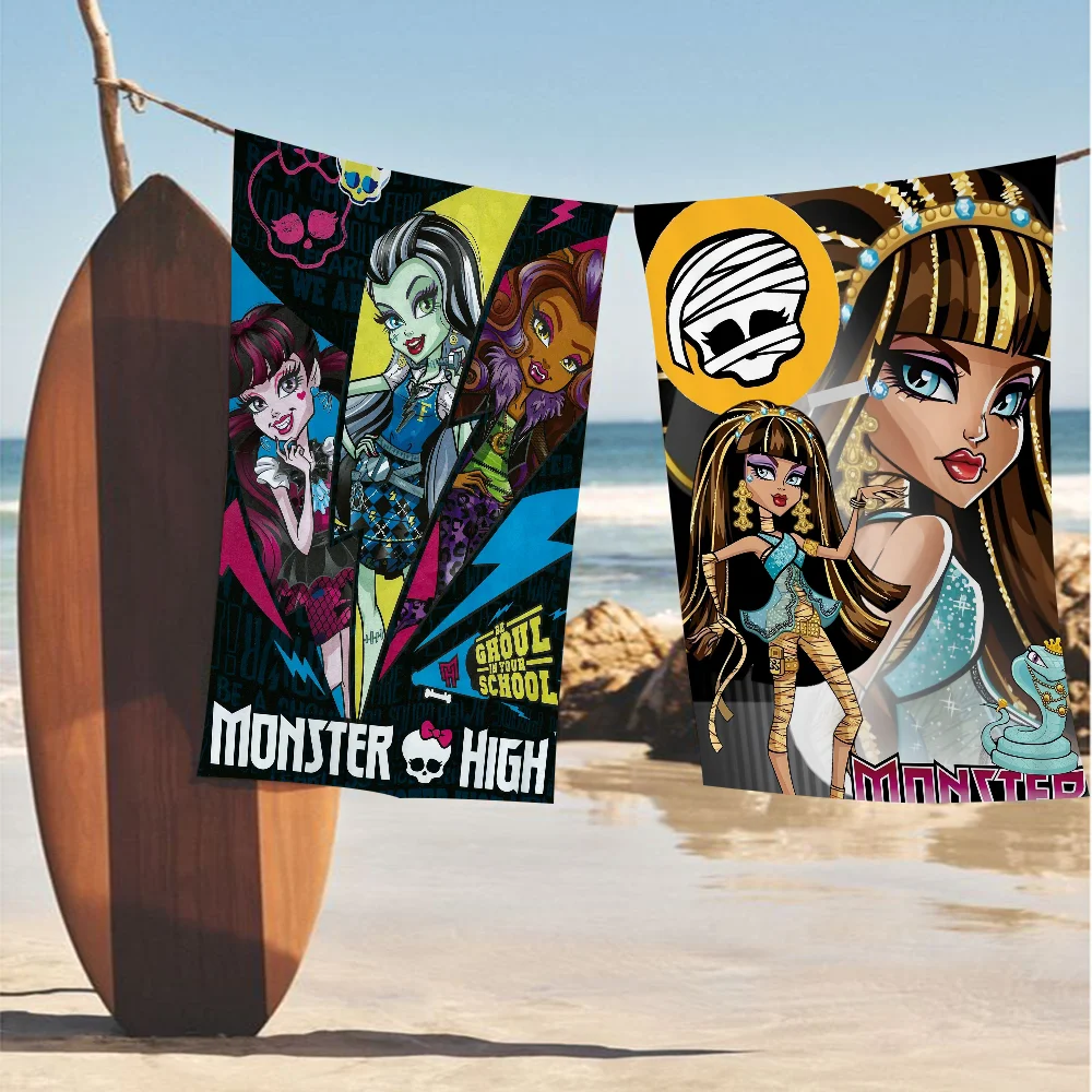 M-Monster Cartoon High Beach Towel For Kids Personalized Bath Towel Pool Towel Vacation Gift Picnic Towel Party Gift