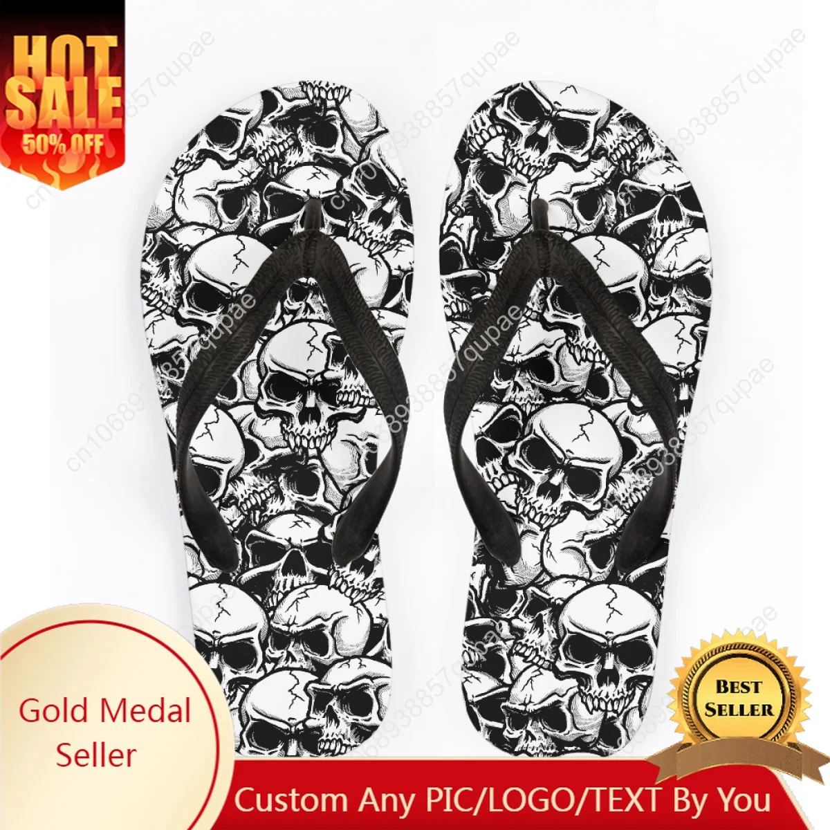 

Cool Skull Reaper Fashion Home Customized Water Shoes Women Men Children Bathroom Beach Pool Sandals That Can Be Worn Outside